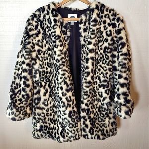 Cheetah or leopard print coat by Old Navy.